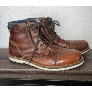 Aldo Leather Men’s Shoes Boots Dress Shoes High Ankle Brown Leather Size 13